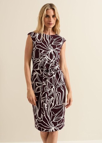 Phase Eight Sabrina Abstract Tie Dress Multicolor Australia | OK7245603